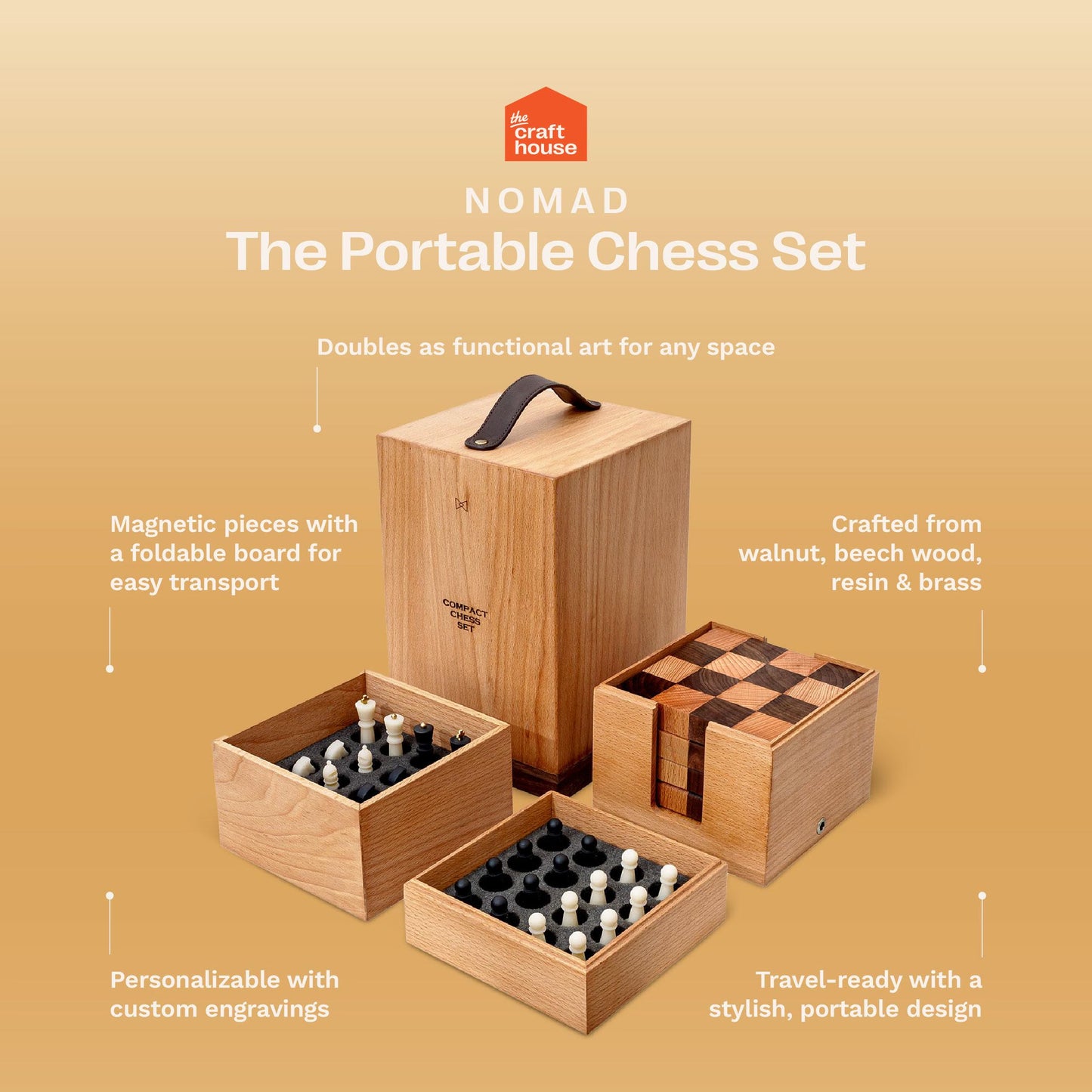 The Nomad Portable Chess Set